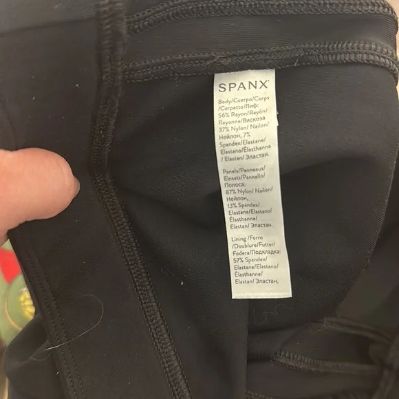 SPANX Black Track Legging Joggers with Faux Leather Side StripesSize: Large